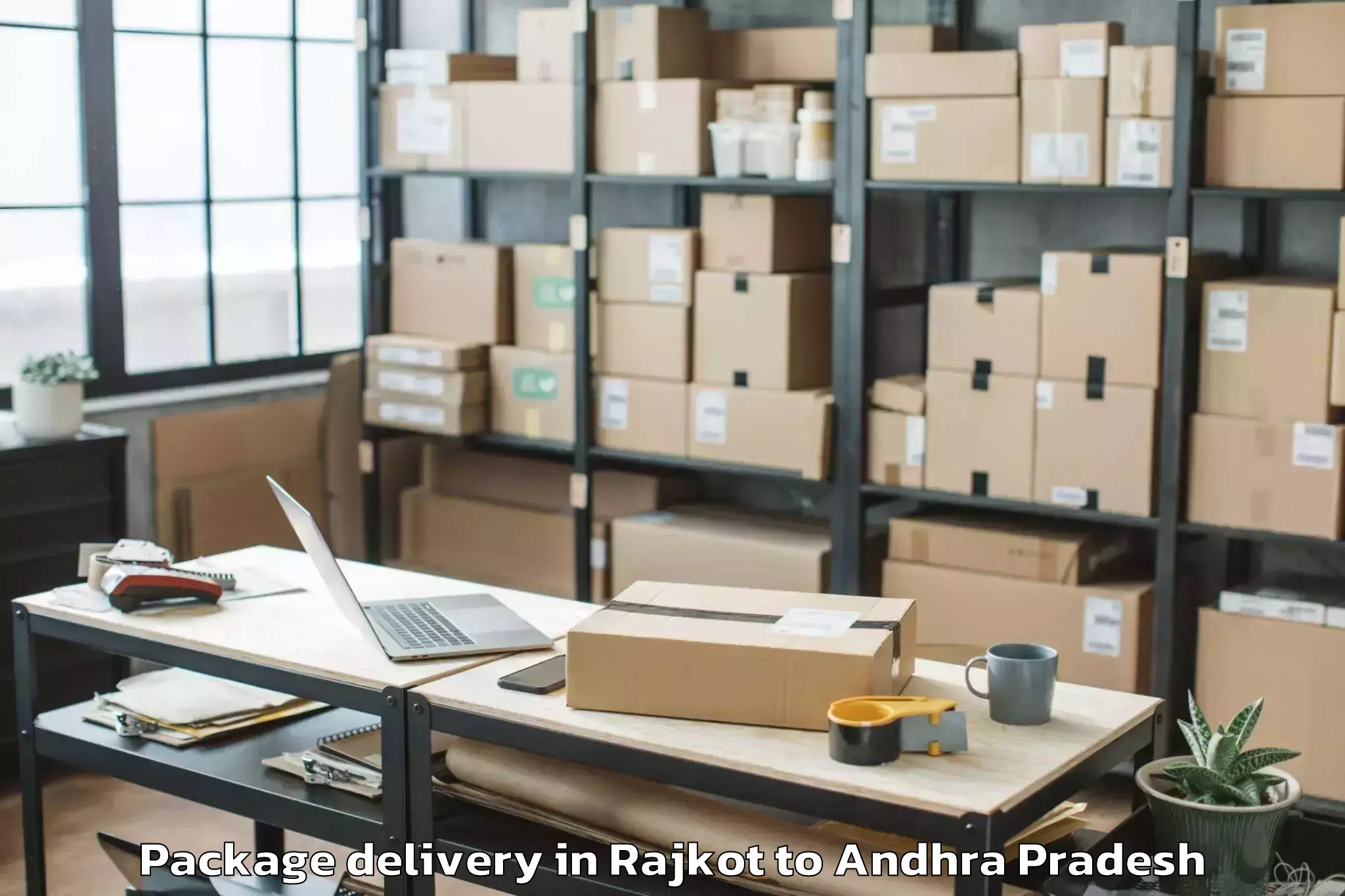 Professional Rajkot to Chirala Package Delivery